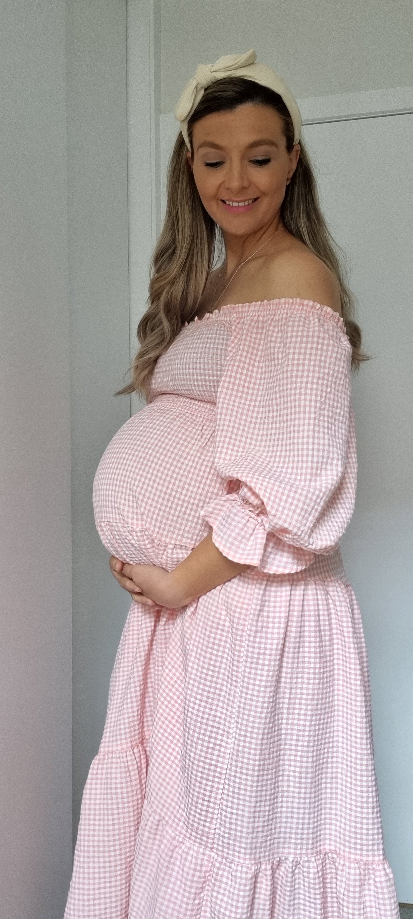 ADELAIDE MIDI DRESS - PINK GINGHAM